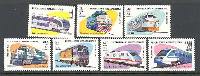 Modern LocomotivesMalagasy Republic, 1993Set of 8 Mint Stamps